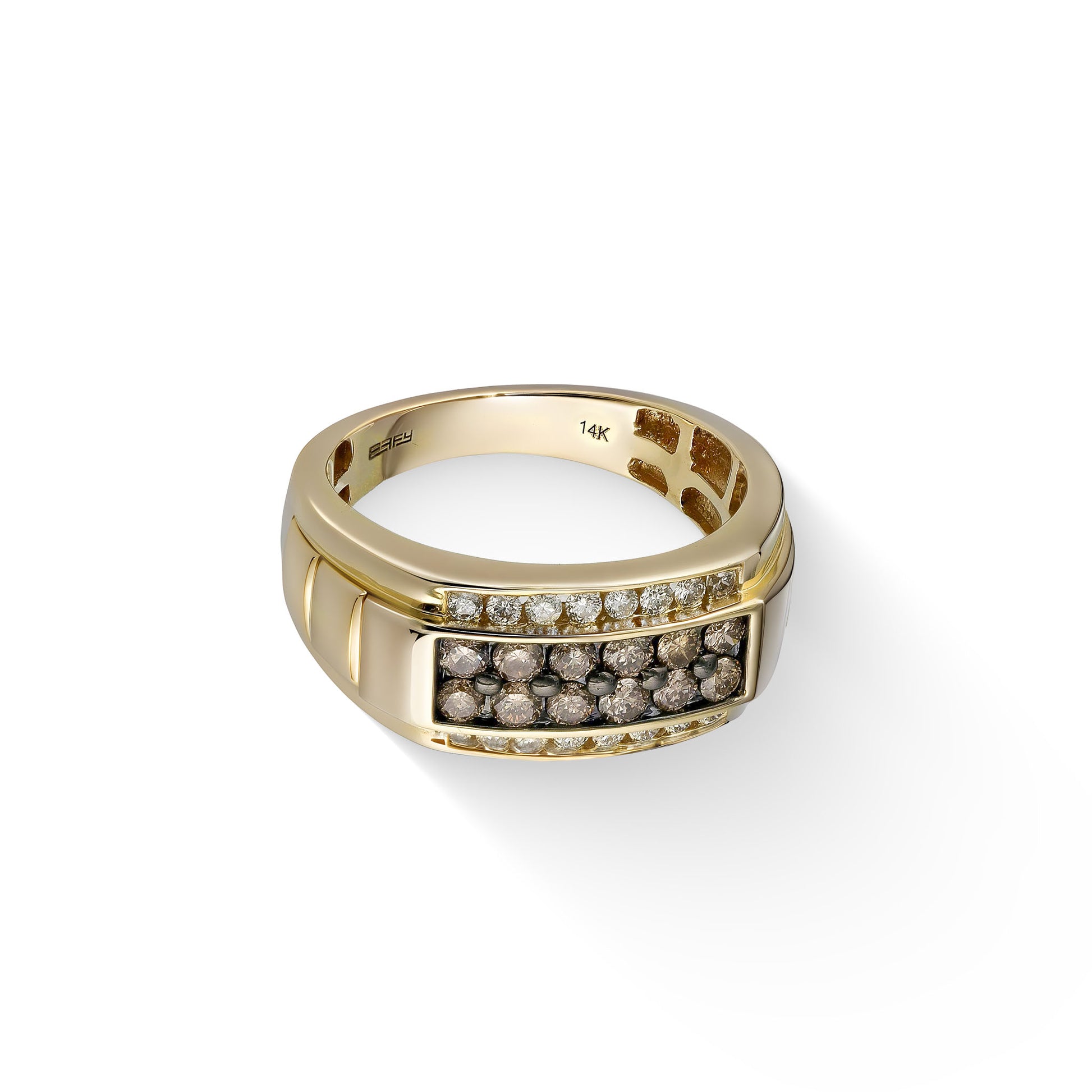 890940 - 14K Yellow Gold - Effy Diamond Men's ring
