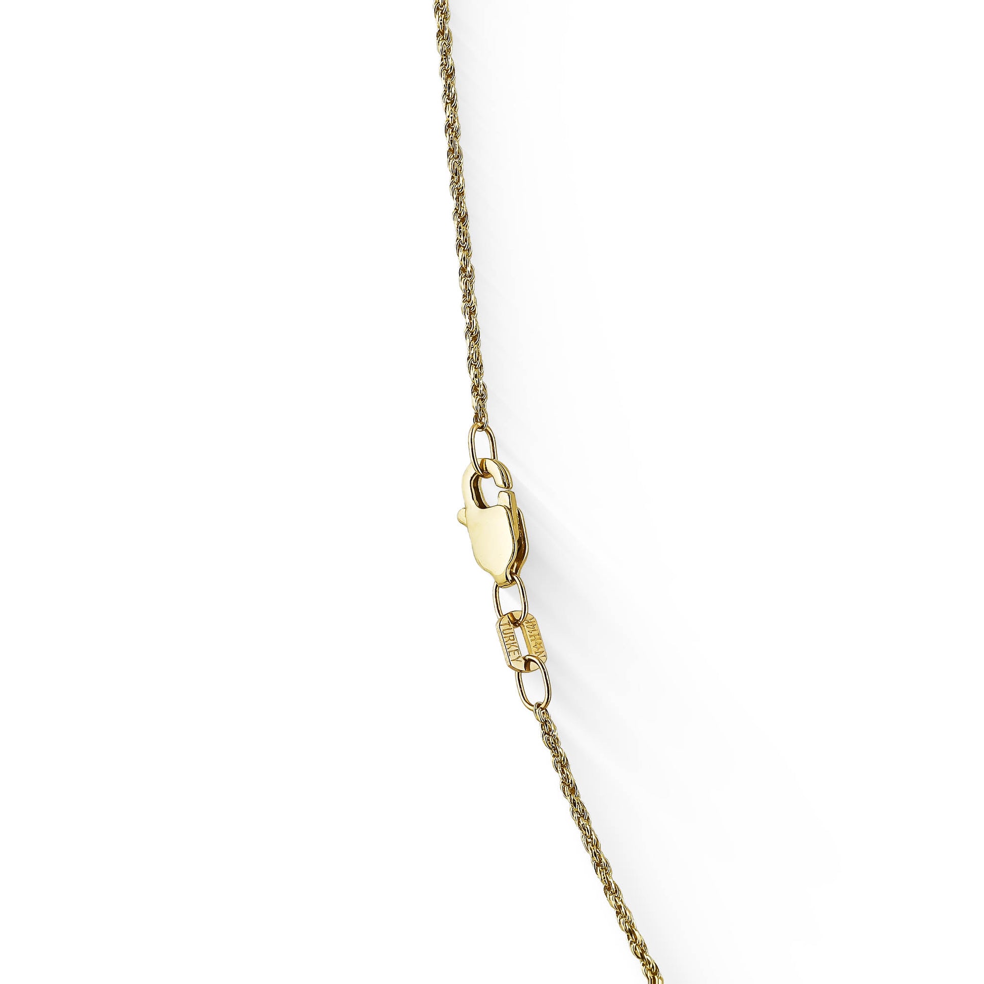 773121 - 14K Yellow Gold - 18" Diamond Cut Rope Chain, 0.95mm
