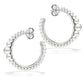 44504 - Sterling Silver - White Freshwater Pearl Hoop Earrings