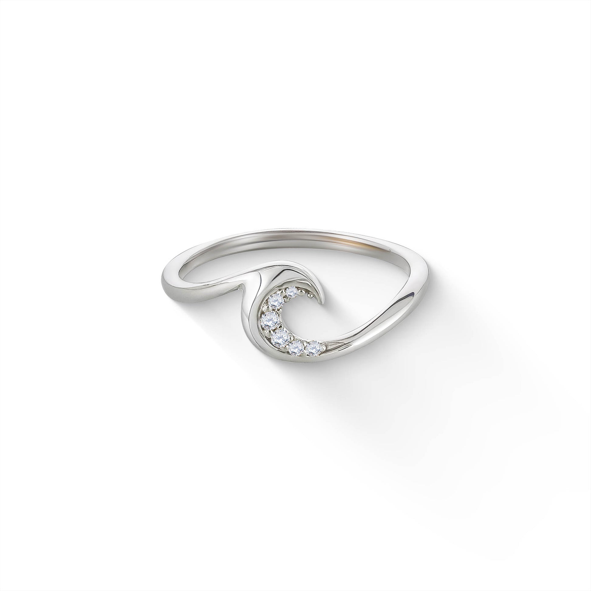 44632 - 14K White Gold - Ocean Swell Ring