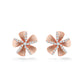 44687 - 14K Rose Gold - Plumeria Stud Earrings