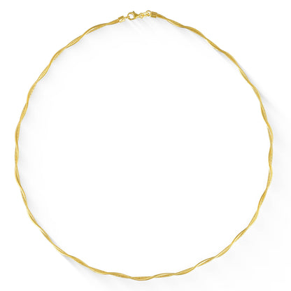 773227 - 14K Yellow Gold - Twisted Omega Necklace