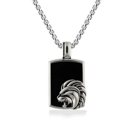773257 - Sterling Silver - Effy Lion Tag Pendant