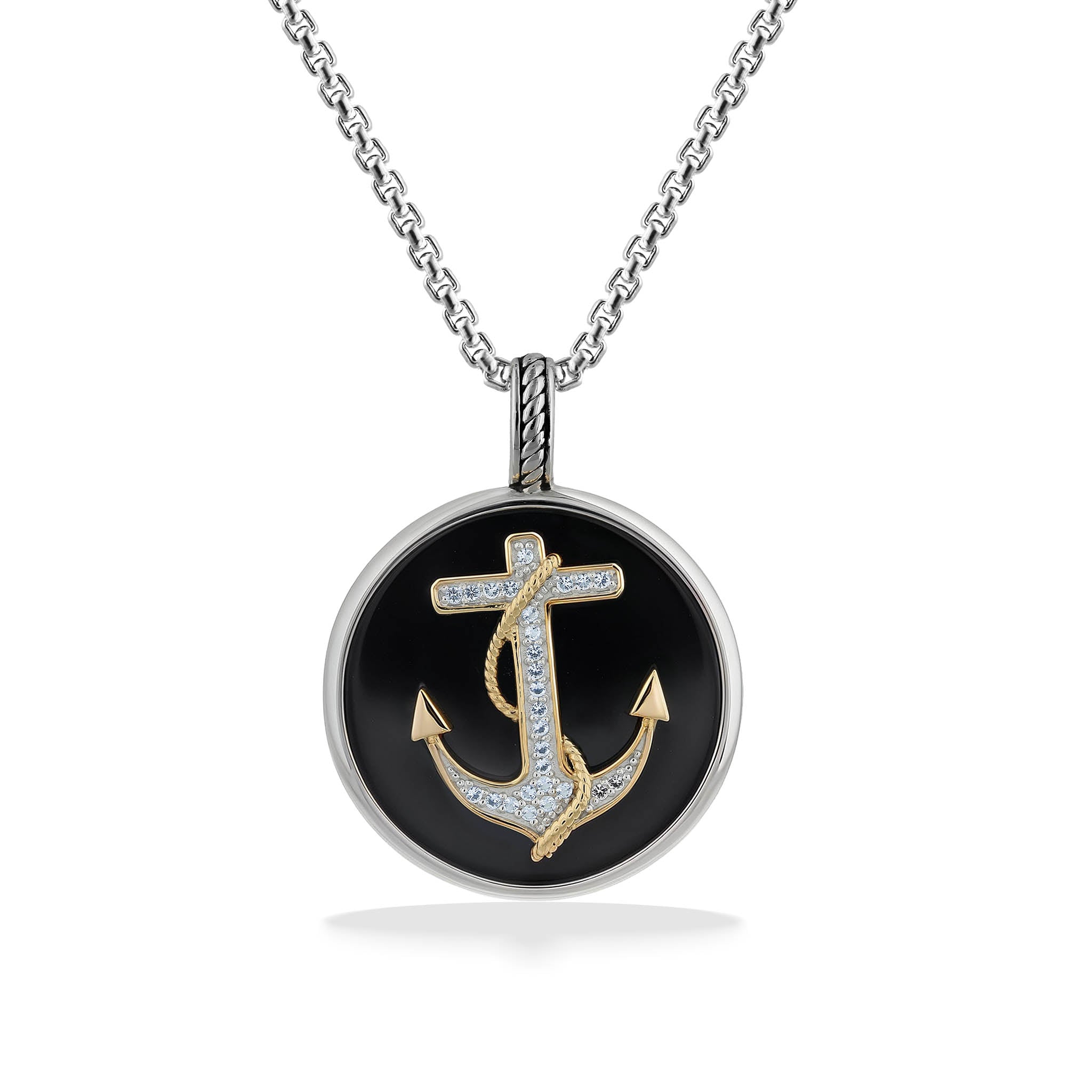 NIP Silver Tone EFFY Ship ANCHOR Pendant Necklace - NEW | eBay