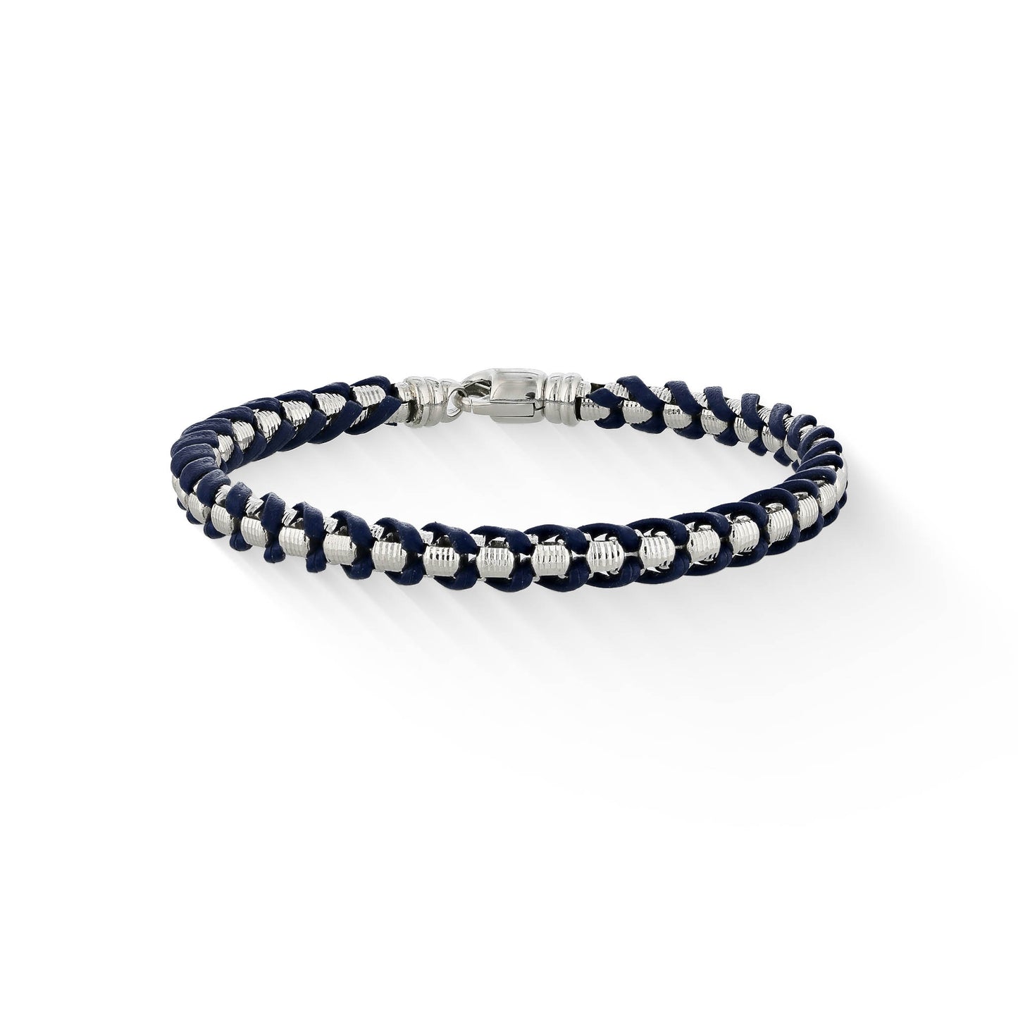 773278 - Sterling Silver - Effy Blue Cord Weave Bracelet