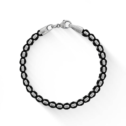 773279 - Sterling Silver - Effy Black Cord Weave Bracelet
