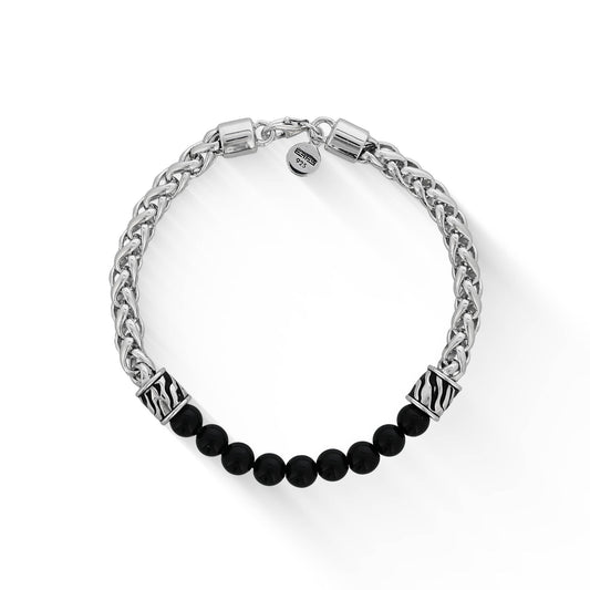 773281 - Sterling Silver - Effy Onyx Bead and Chain Bracelet