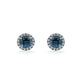 773284 - 14K White Gold - Effy London Blue Topaz Halo Stud Earrings