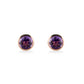 773303 - 14K Rose Gold - Effy Amethyst Bezel Stud Earrings