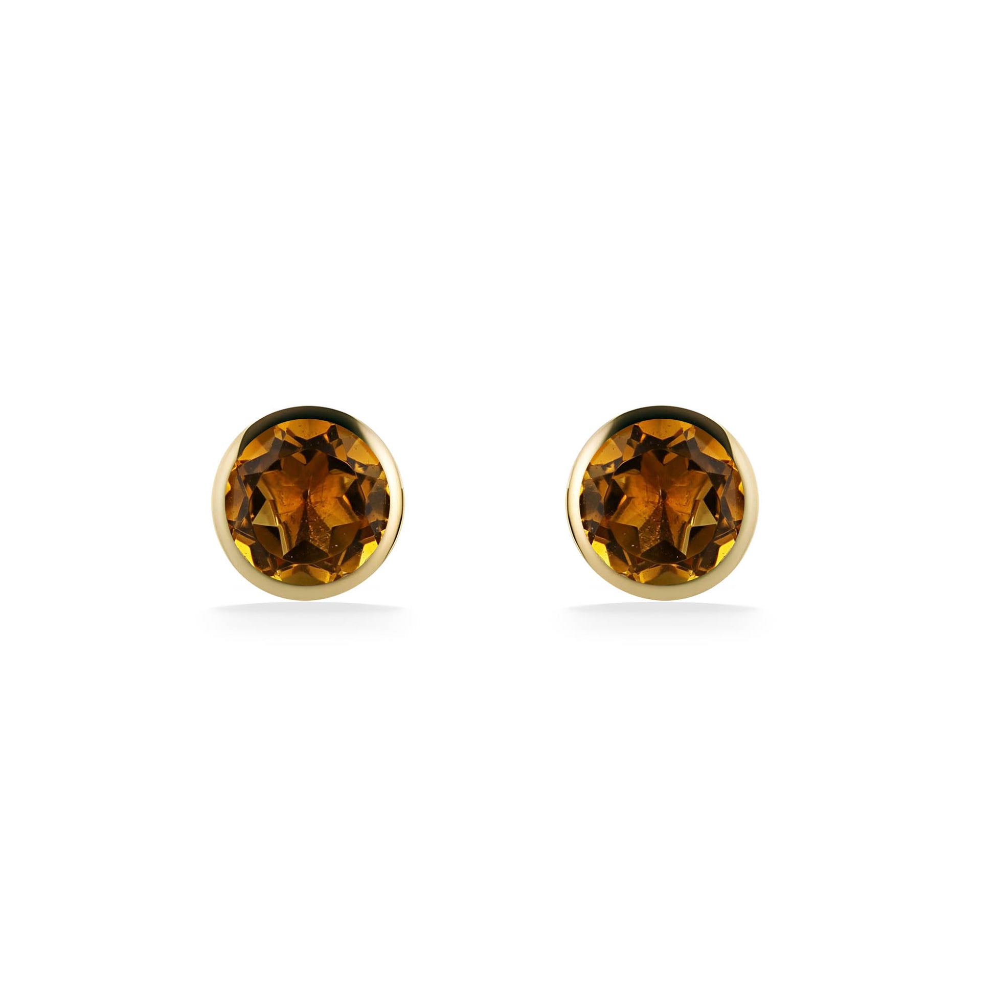 773310 - 14K Yellow Gold - Effy Citrine Bezel Stud Earrings