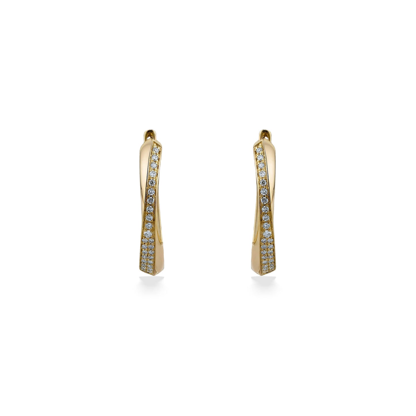 773313 - 14K Yellow Gold - Effy Diamond Hoop Earrings