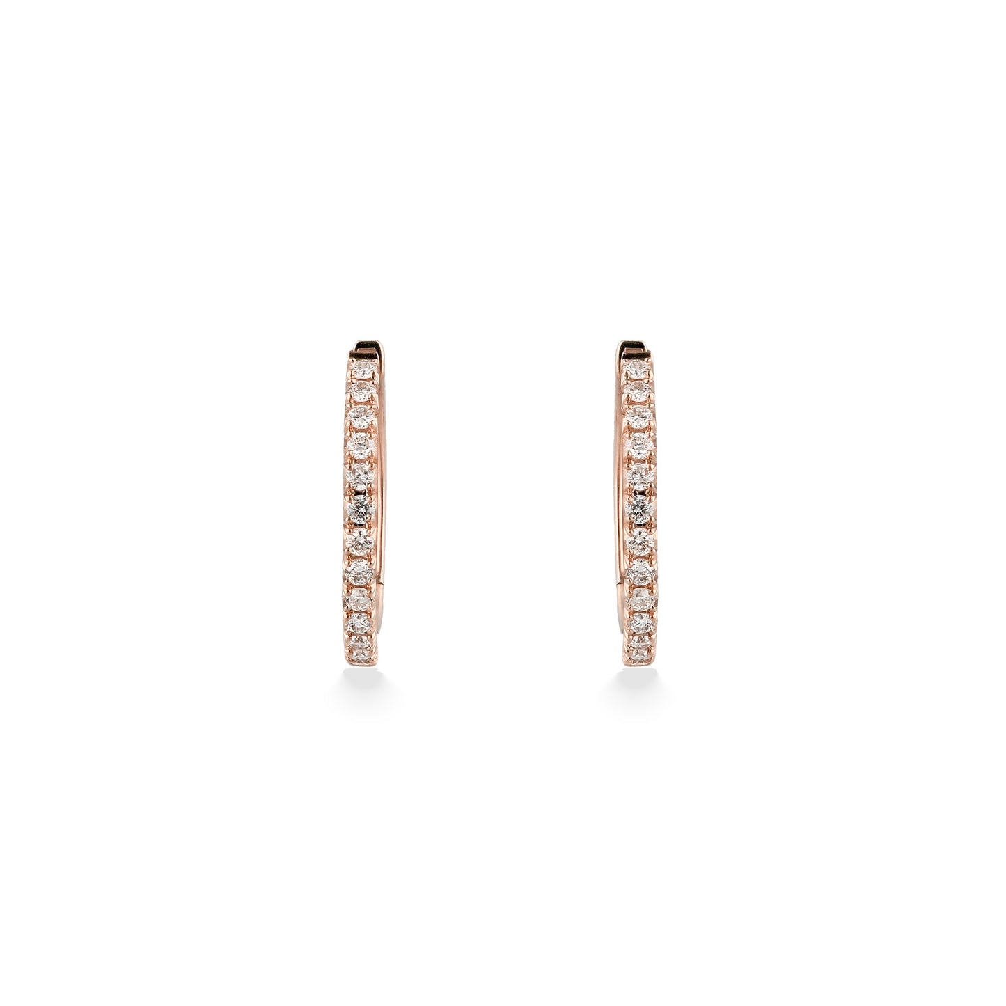 773324 - 14K Rose Gold - Effy Diamond Endless Hoop Earrings