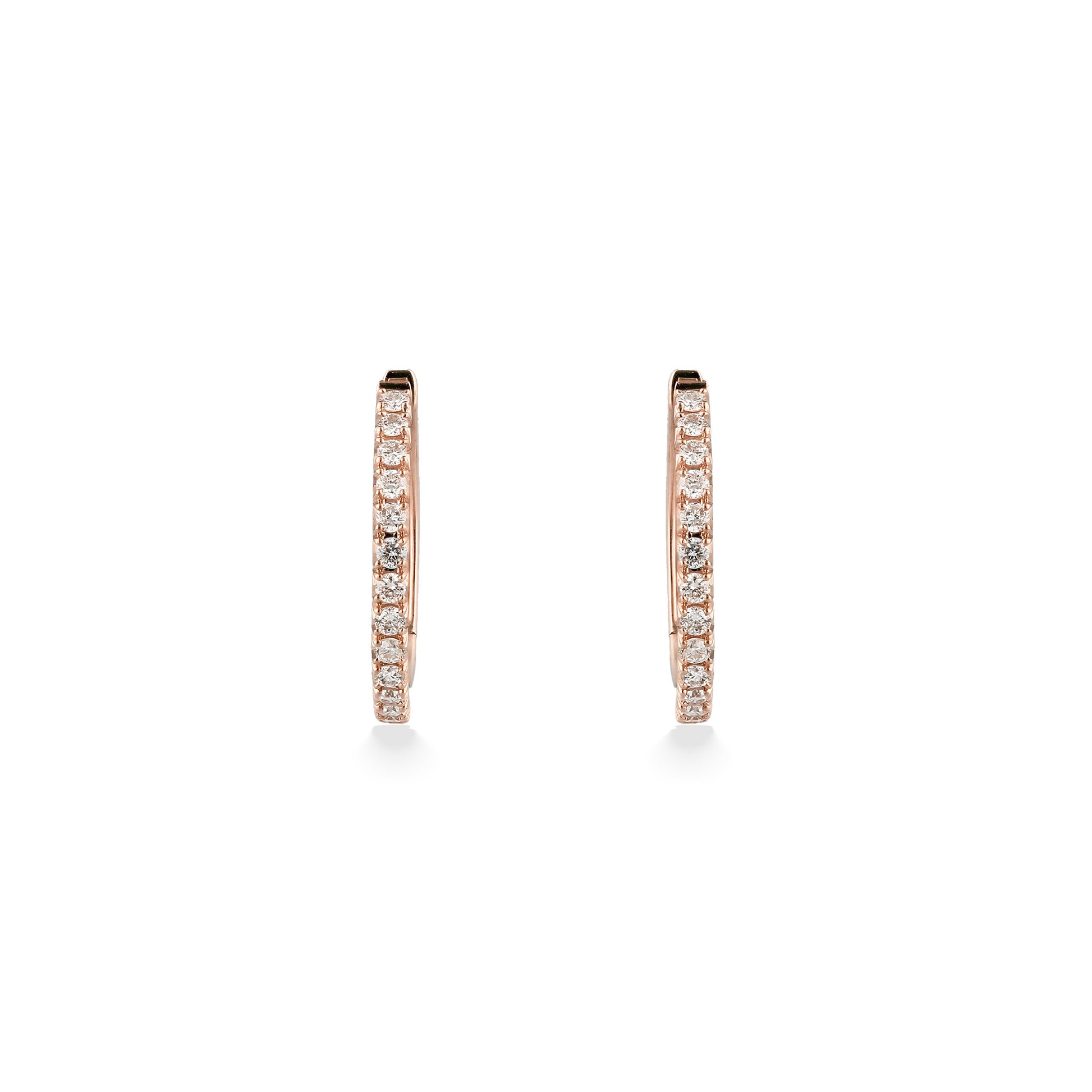 773324 - 14K Rose Gold - Effy Diamond Endless Hoop Earrings