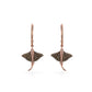 773350 - 14K Rose Gold - Effy Brown and White Diamonds Stingray Leverback Earrings