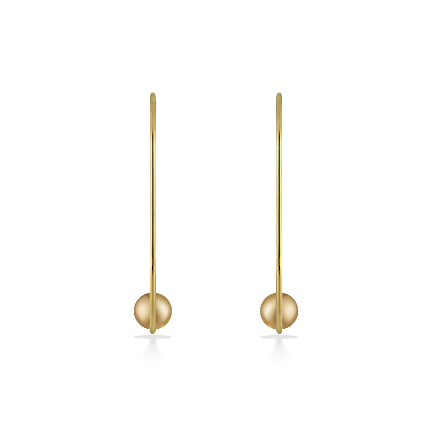 44780 - 14K Yellow Gold - Golden South Sea Pearl Hoop Earrings