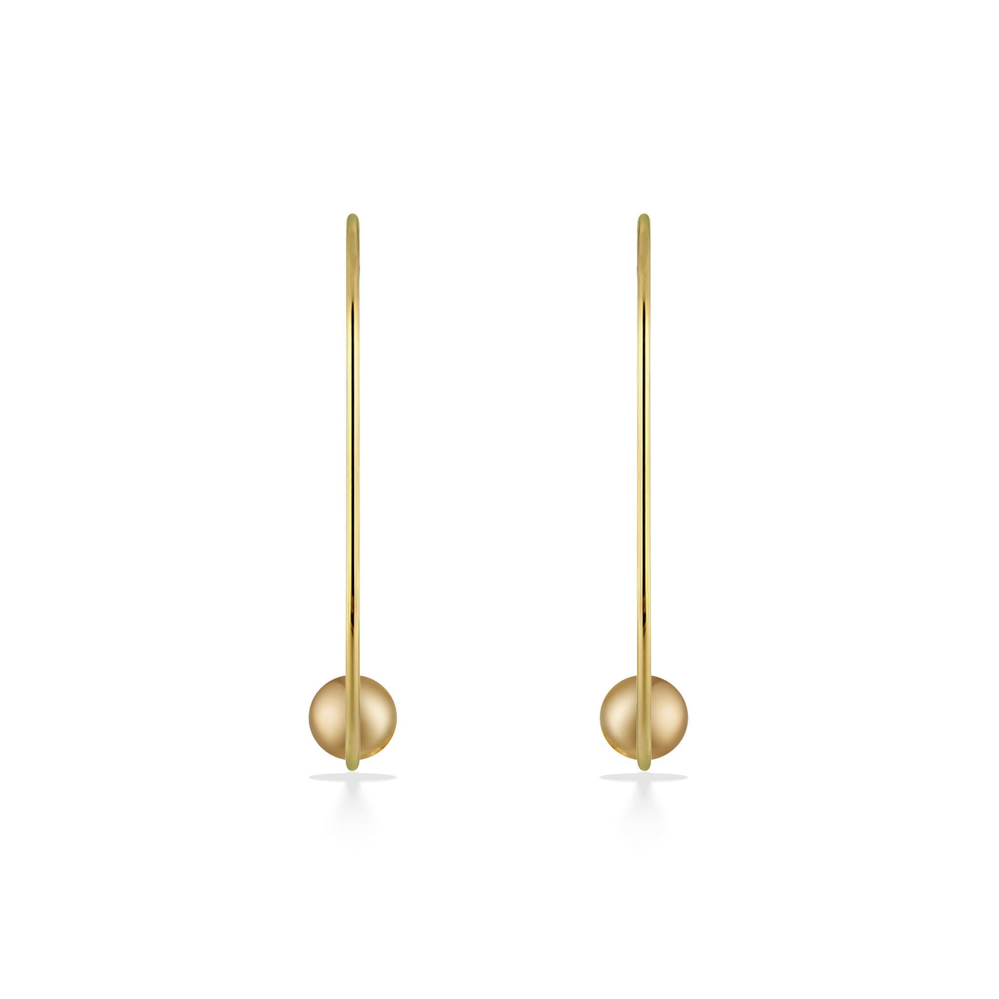 44780 - 14K Yellow Gold - Golden South Sea Pearl Hoop Earrings