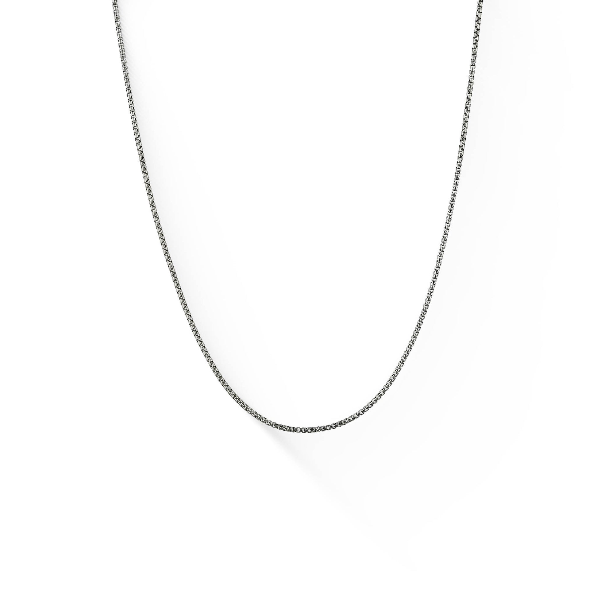773526 - Sterling Silver - 16" Round Box Chain, 1.25mm