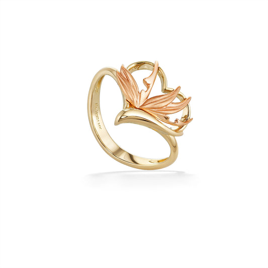 44858 - 14K Rose Gold and 14K Yellow Gold - Paradise Heart Ring 