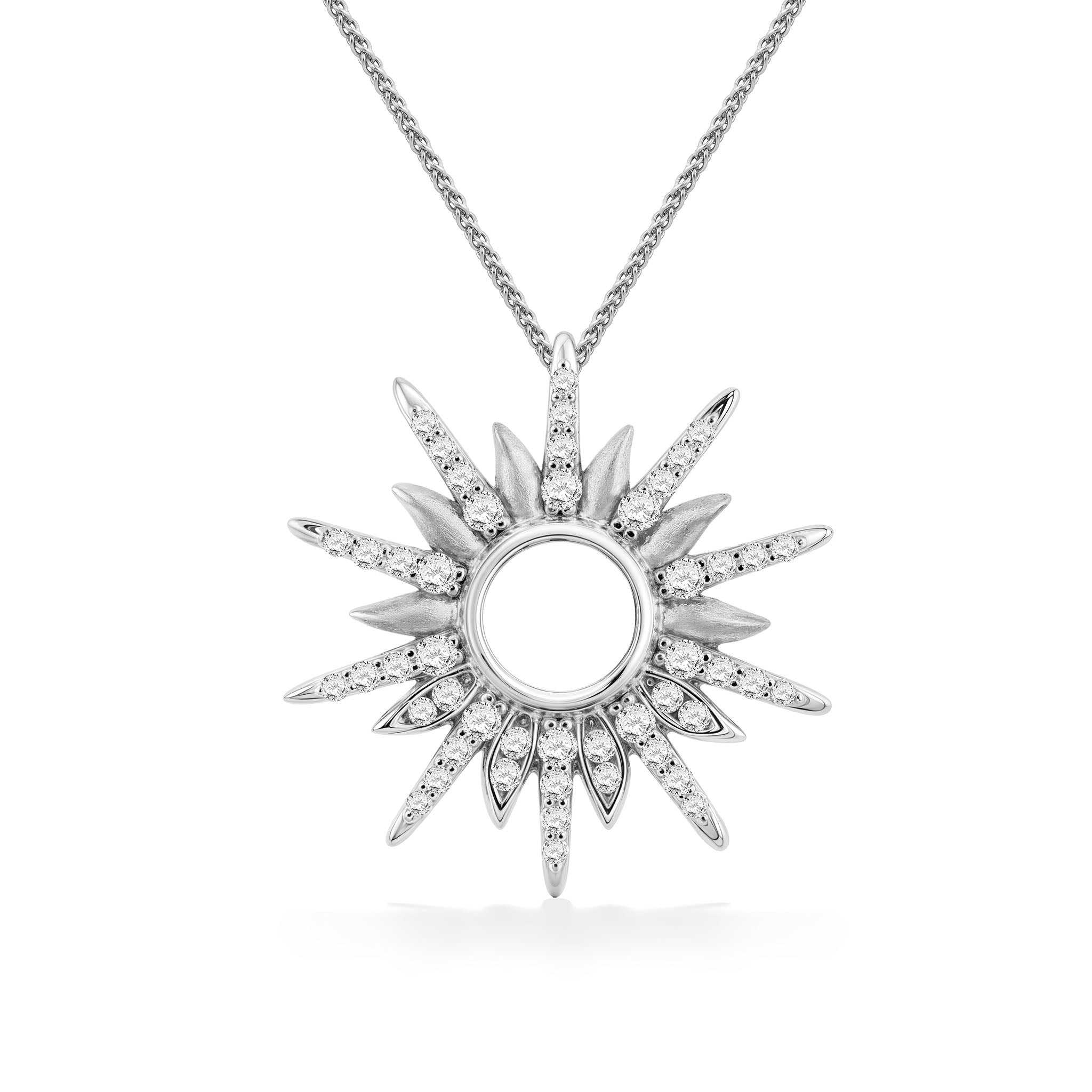 14K Gold Large Diamond Flash Sunset Pendant – Na Hoku