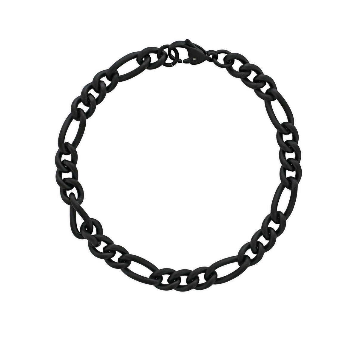 Titanium black coat figaro chain bracelet. Item No. 774496