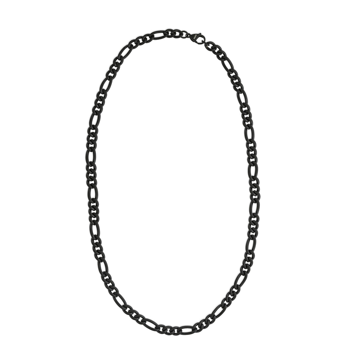 Titanium black coat figaro chain necklace. Item No. 774497