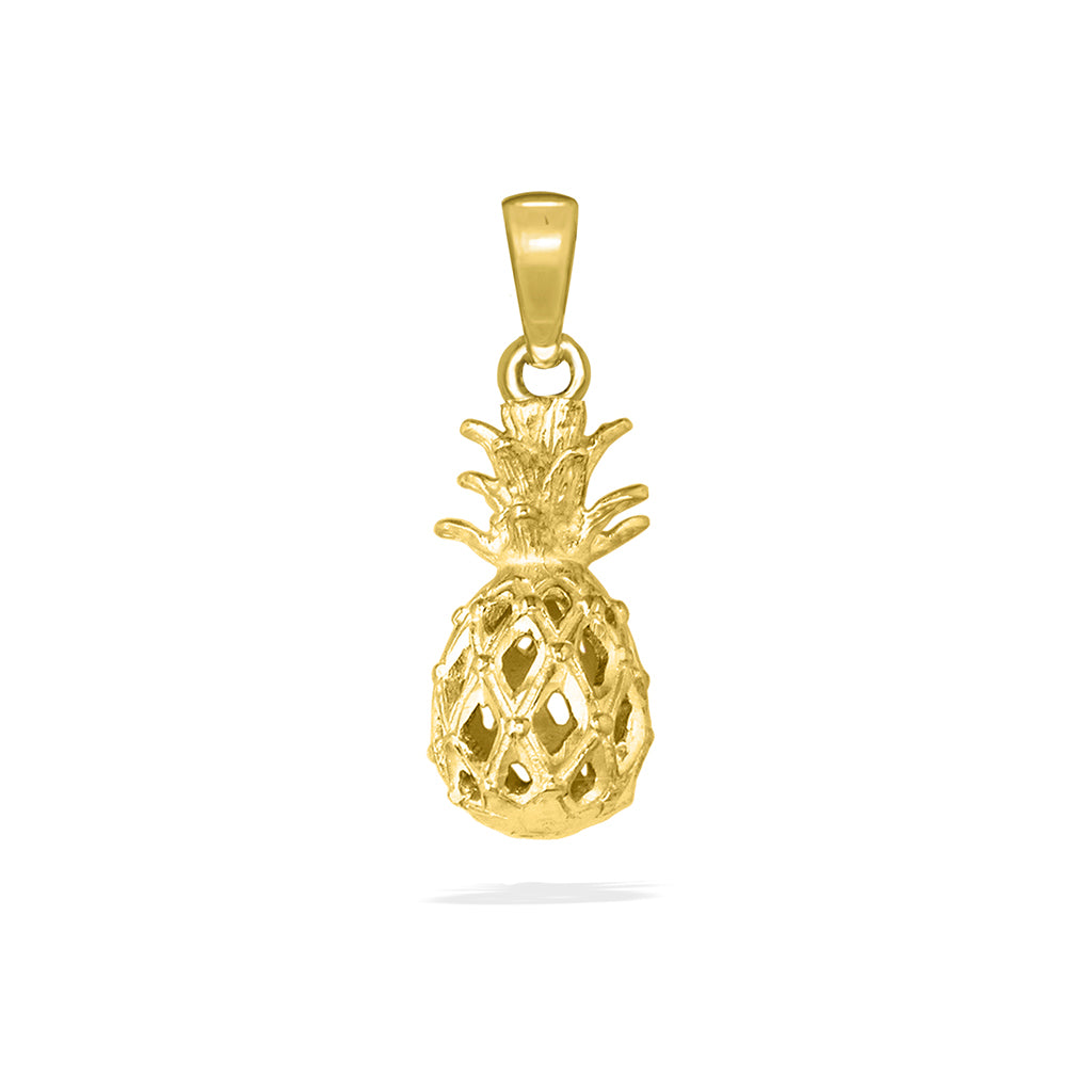 10515 - 14K Yellow Gold - Diamond-Cut Pineapple Pendant