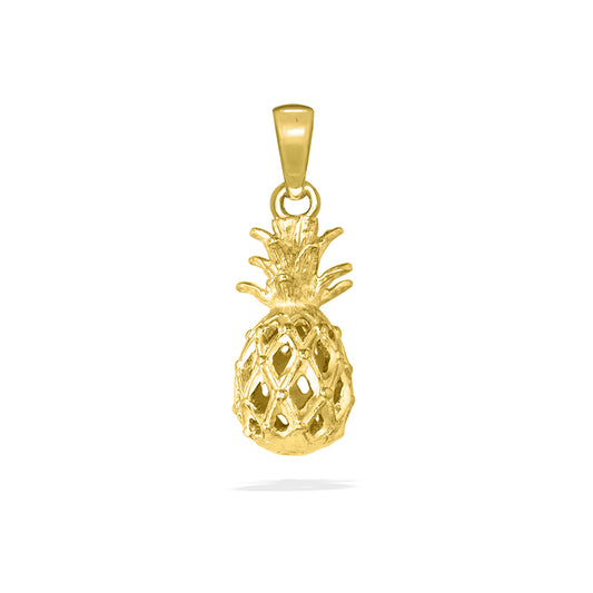 10515 - 14K Yellow Gold - Diamond-Cut Pineapple Pendant