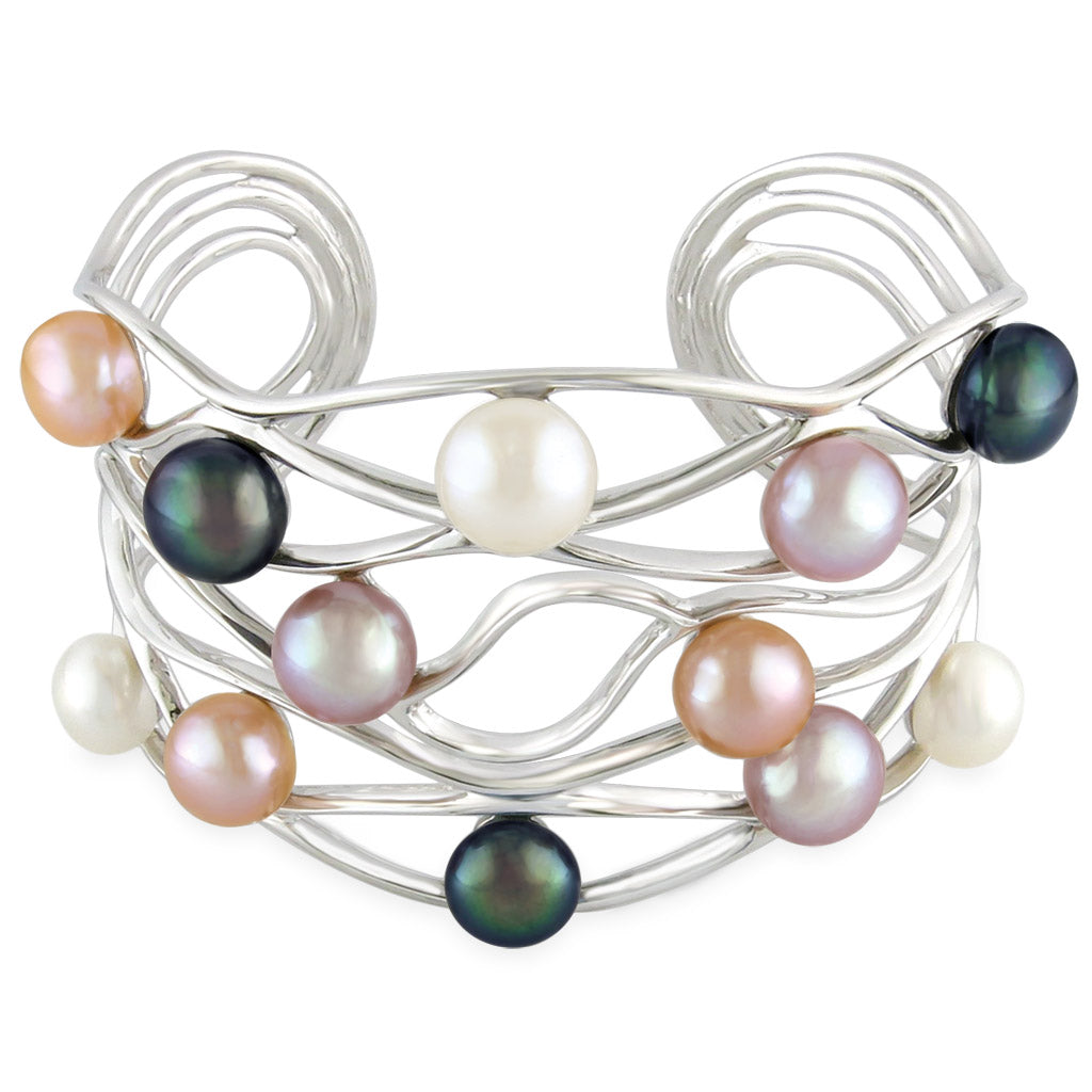 765293 - Sterling Silver - Freshwater Pearl Cuff Bracelet