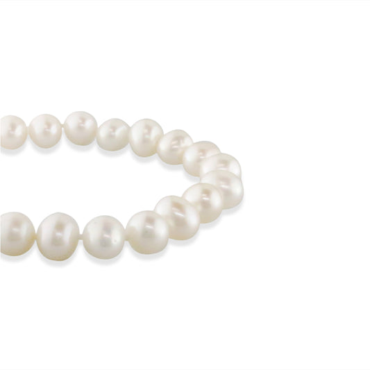 Close up of  White Freshwater Pearl Choker necklace. Item No. 766913