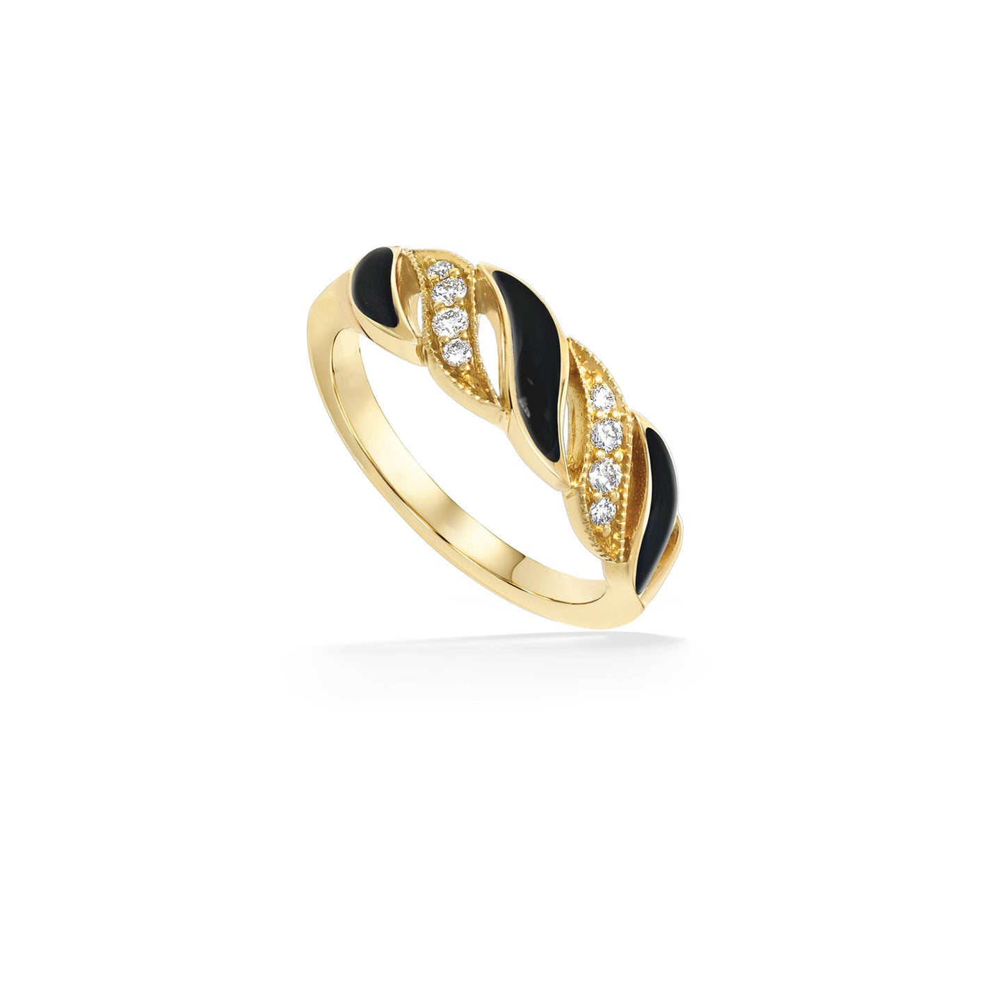 767611 - 14K Yellow Gold - Kabana Inlay Ring