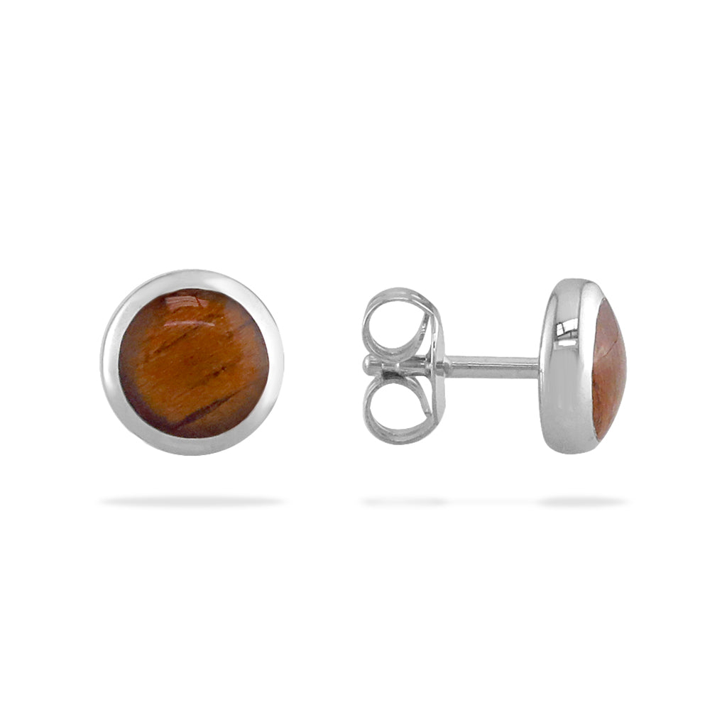 768601 - Sterling Silver - Dome Stud Earrings