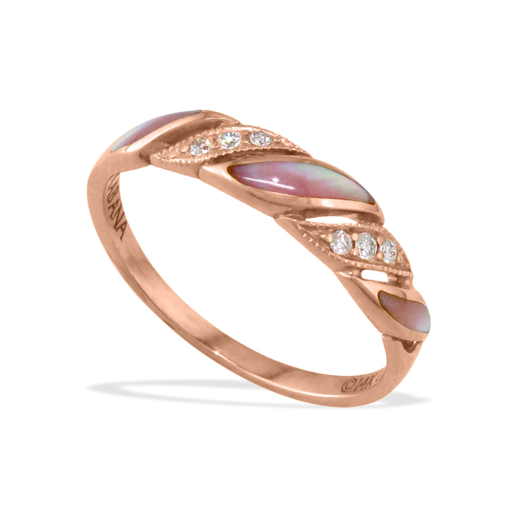 768667 - 14K Rose Gold - Kabana Inlay Ring