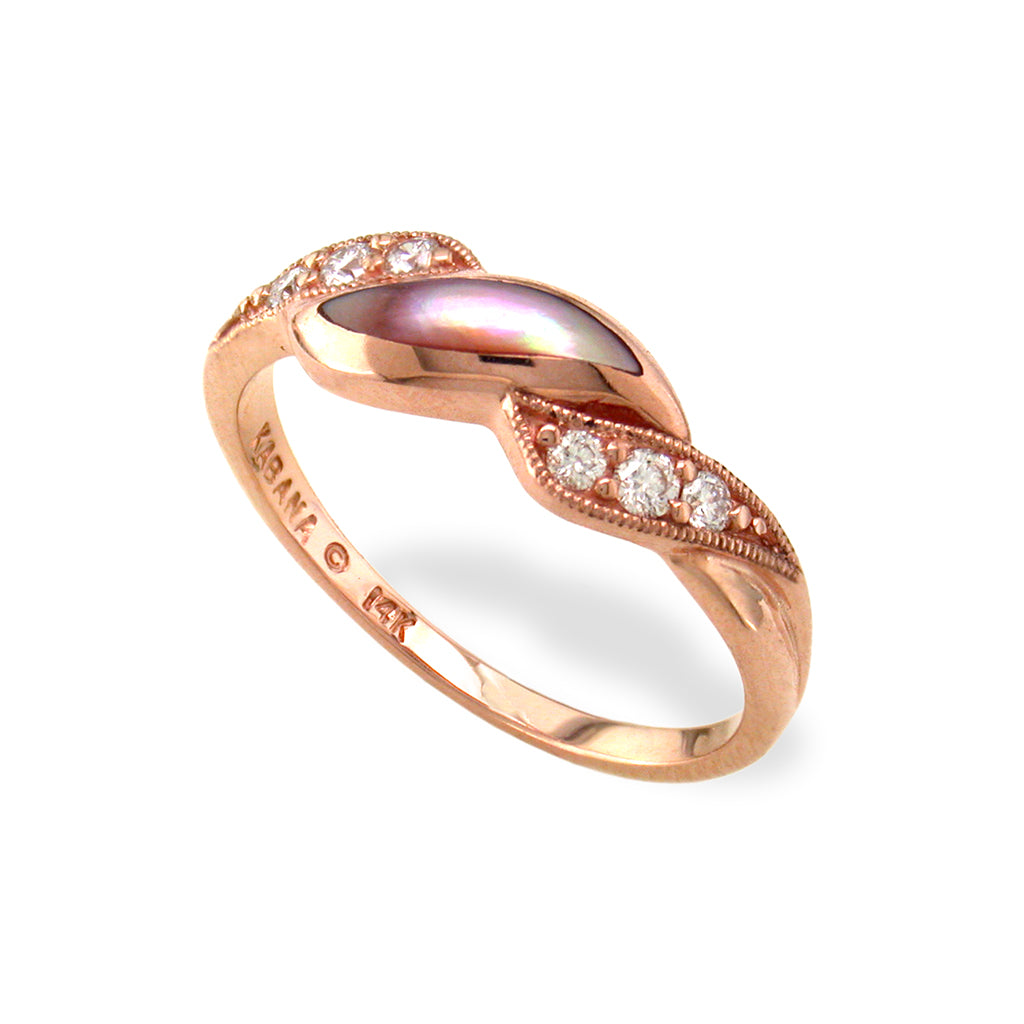 761908 - 14K Rose Gold - Kabana Inlay Ring