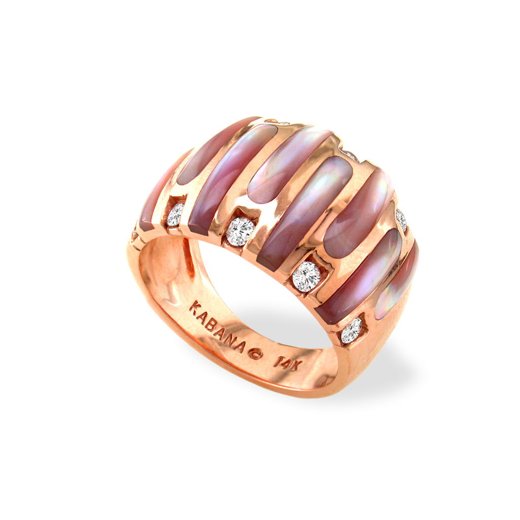 761910 - 14K Rose Gold - Kabana Inlay Ring