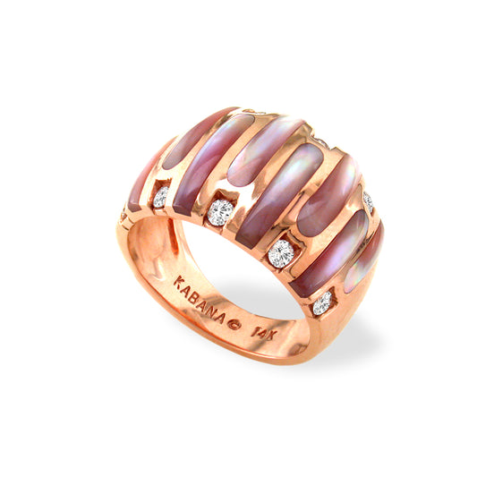 761910 - 14K Rose Gold - Kabana Inlay Ring