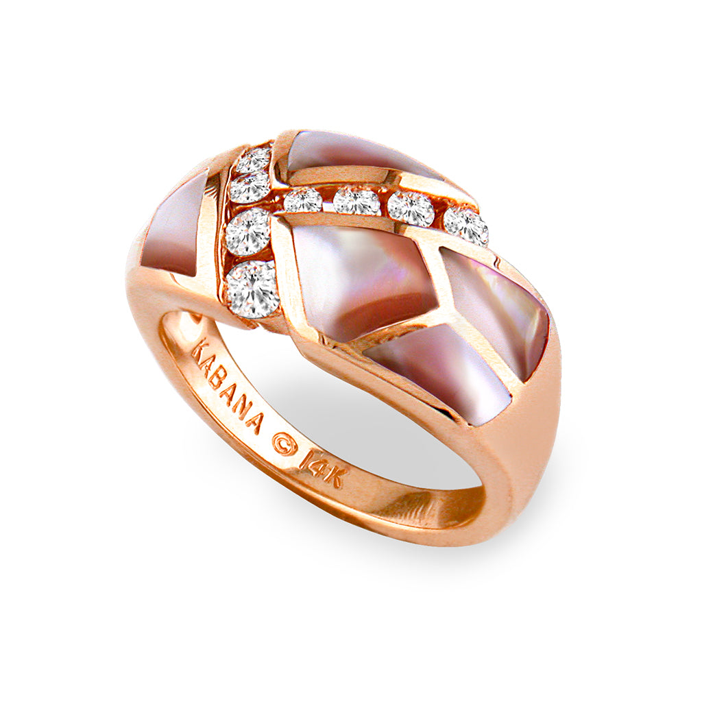 761911 - 14K Rose Gold - Kabana Inlay Ring