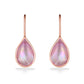 761730 - 14K Rose Gold -  Kabana Pear Shaped Inlay French Wire Earrings