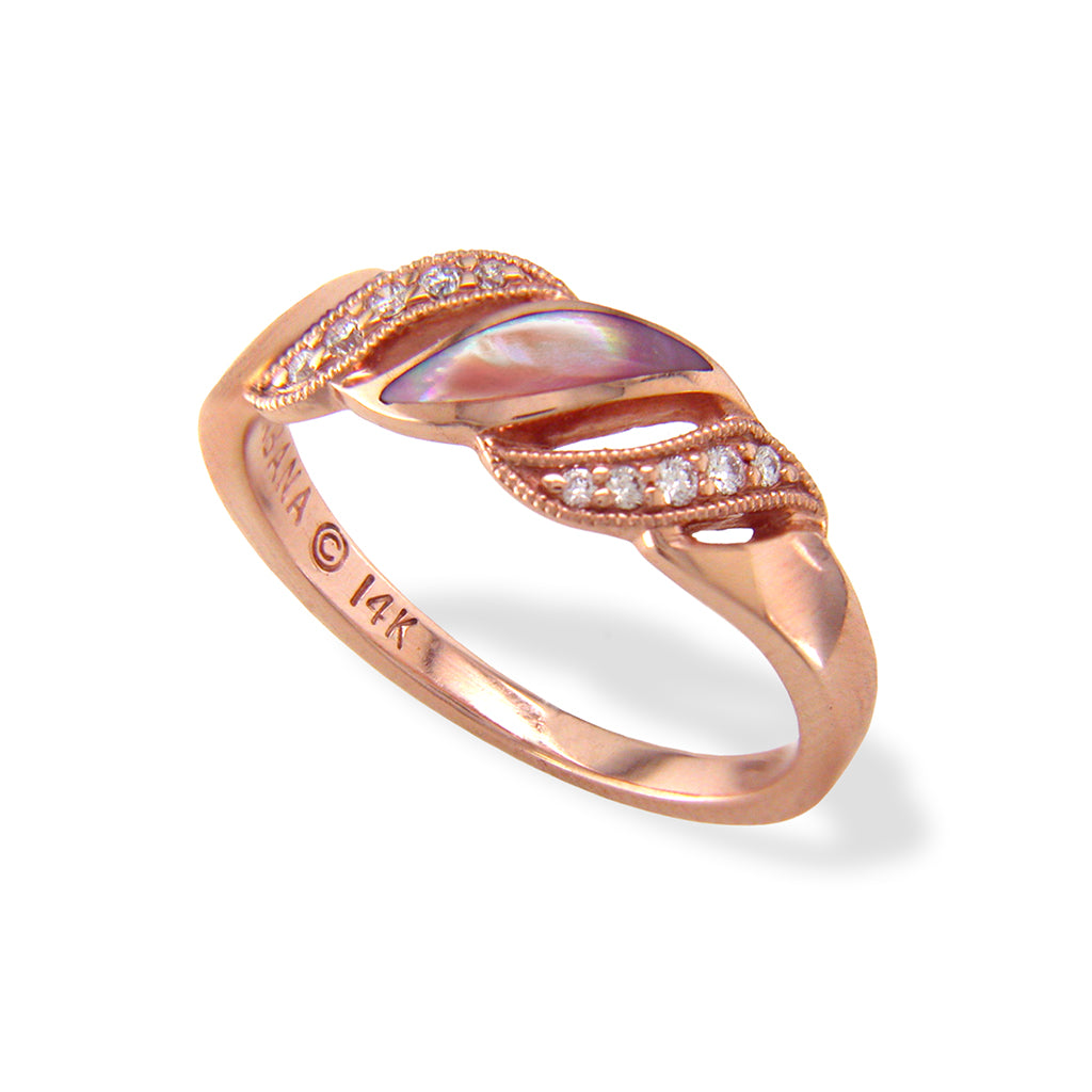 761800 - 14K Rose Gold - Kabana Inlay Ring