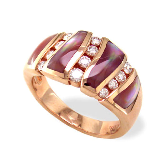 869614 - 14K Rose Gold - Kabana Inlay Ring