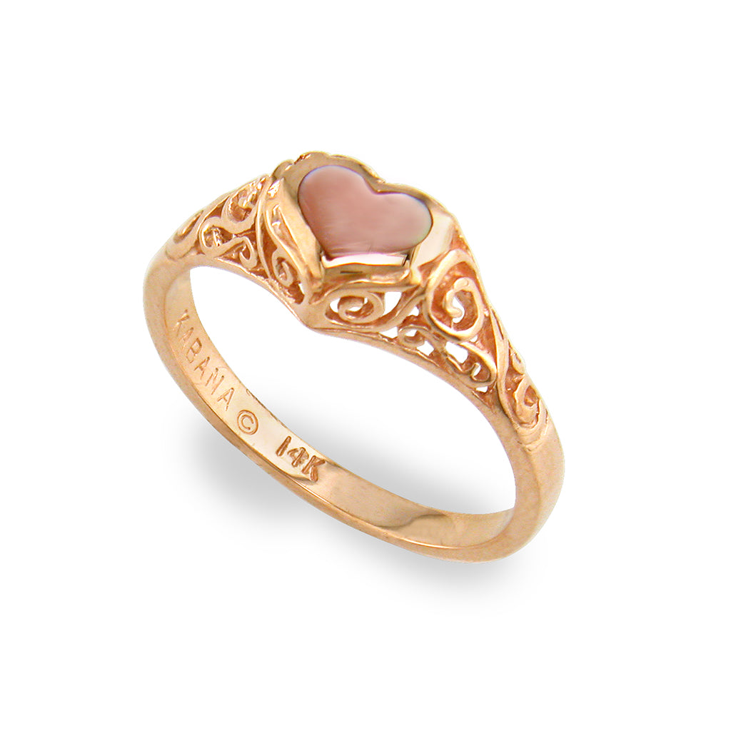 760375 - 14K Rose Gold - Kabana Heart Ring