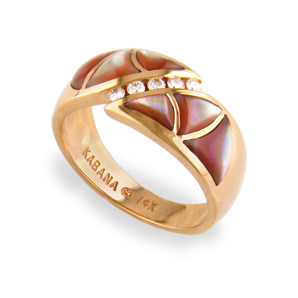 760376 - 14K Rose Gold - Kabana Inlay Ring