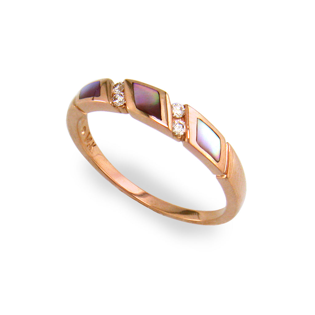 760377 - 14K Rose Gold - Kabana Inlay Ring
