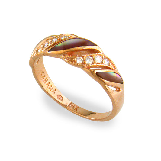 760379 - 14K Rose Gold - Kabana Inlay Ring