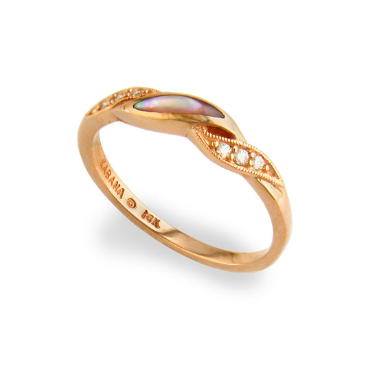 760380 - 14K Rose Gold - Kabana Inlay Ring