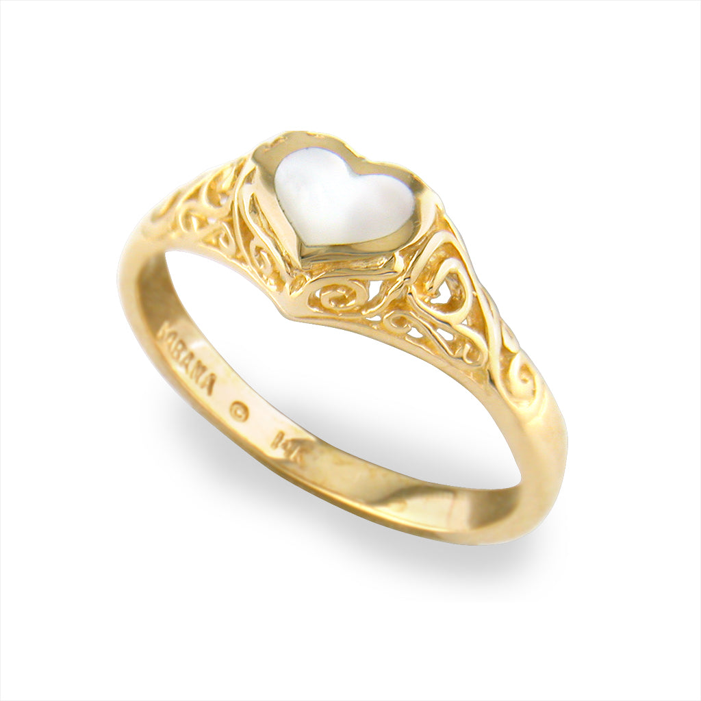 757360 - 14K Yellow Gold - Kabana Heart Ring