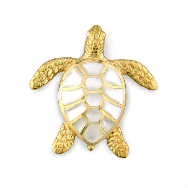 Kabana Sea Turtle Pendant – White Mother of Pearl – Na Hoku