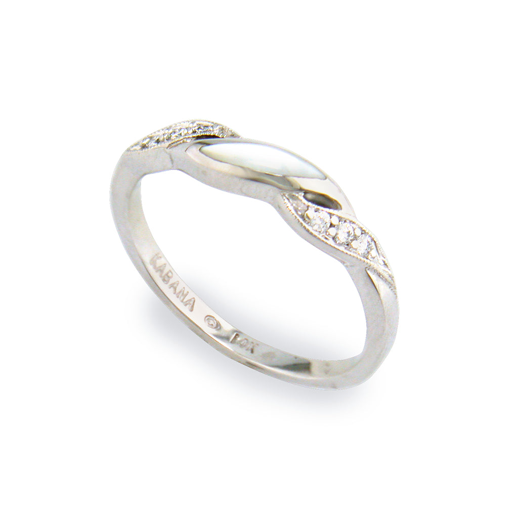 759430 - 14K White Gold - Kabana Inlay Ring