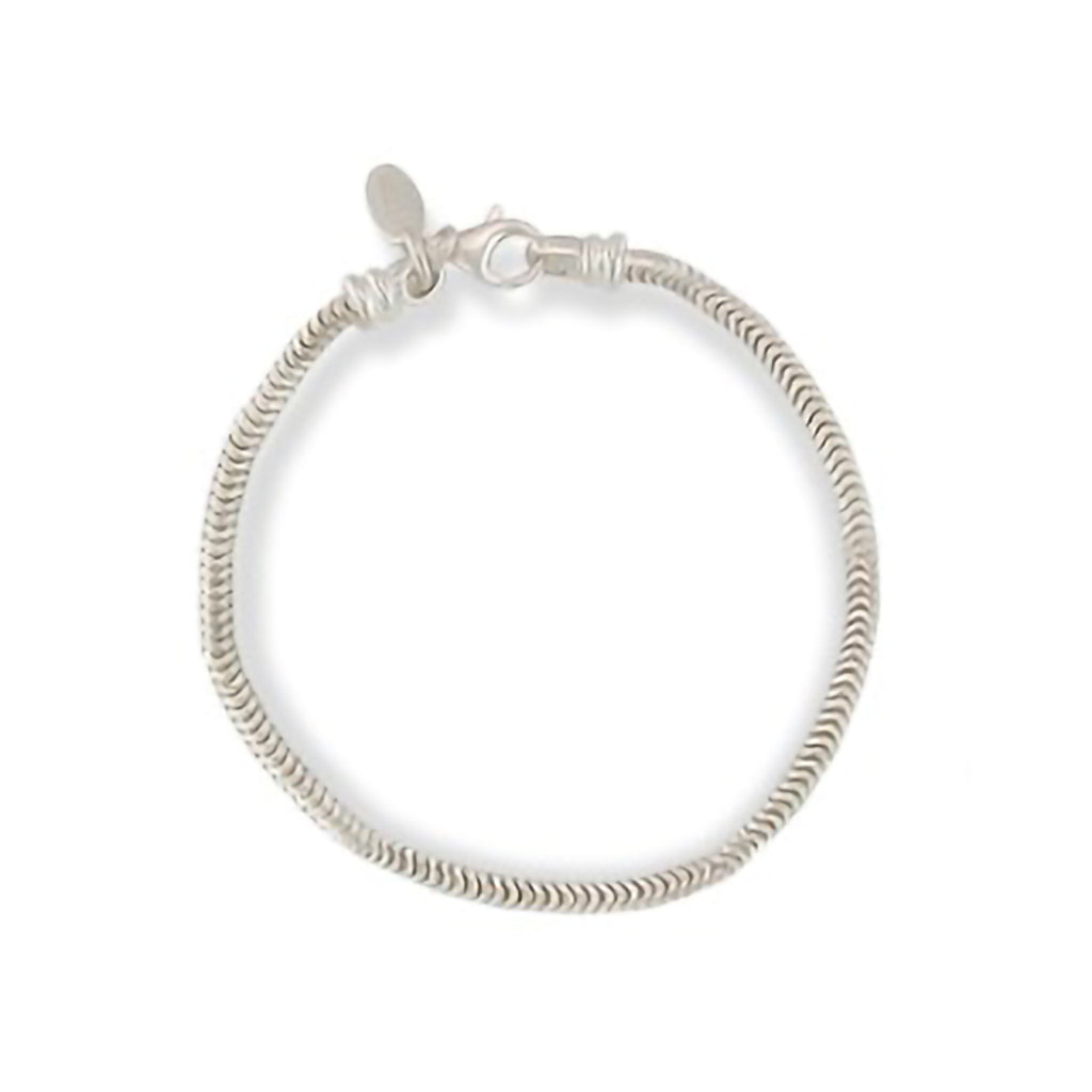 700298 - Sterling Silver - Puka Bead Bracelet, Size 8
