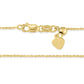 700265 - 14K Yellow Gold - 22" Adjustable Cable Chain, 0.9mm