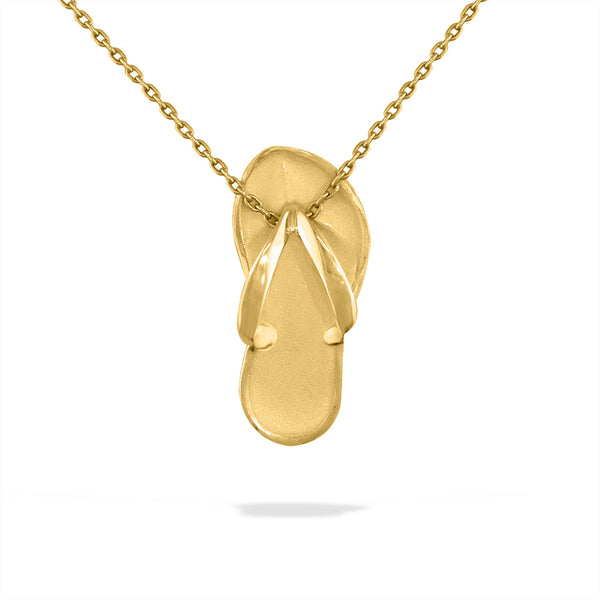 14K Gold Classic Hawaiian Slipper Pendant – Na Hoku